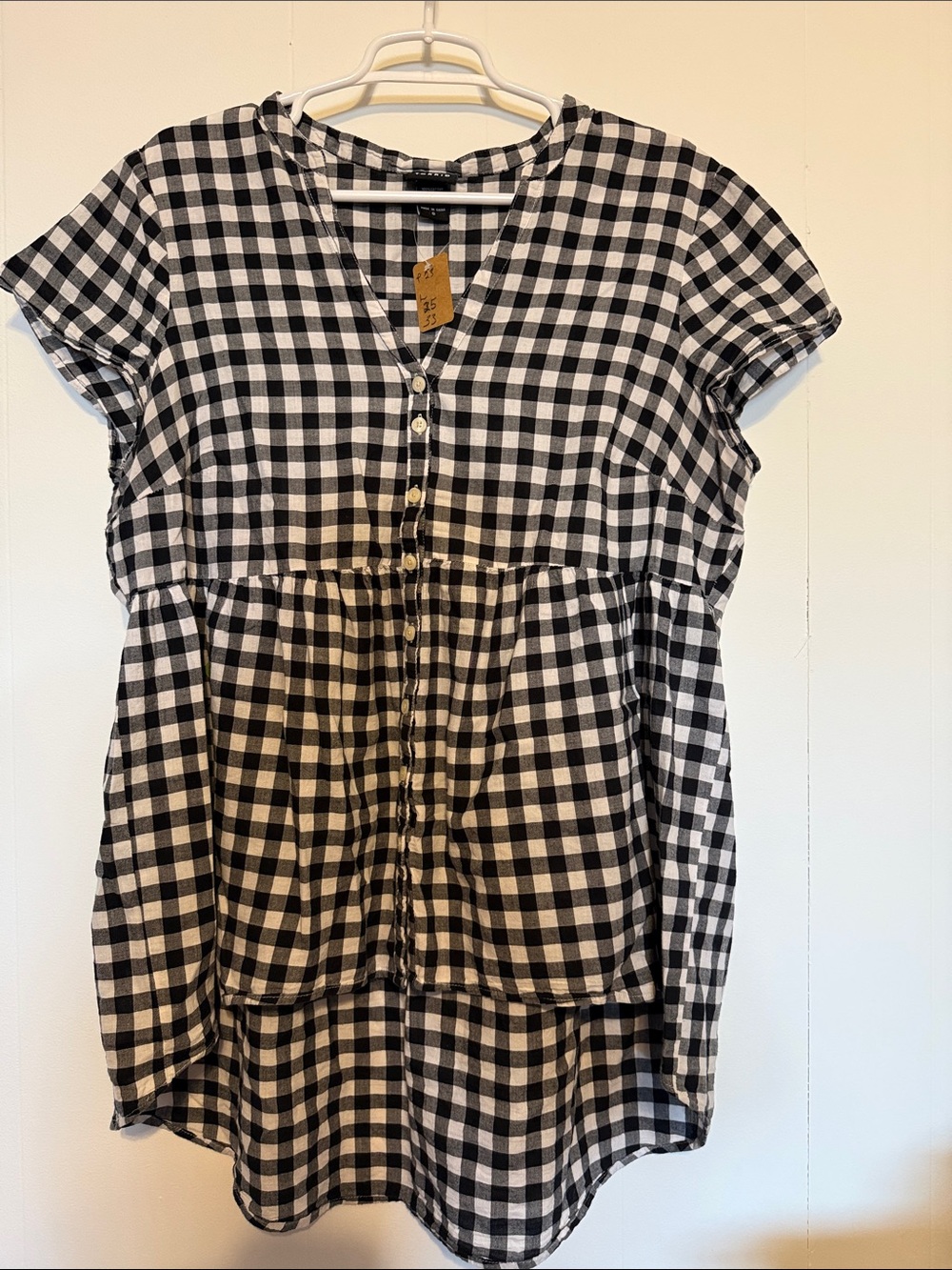 torrid Black and White Gingham Shirt